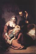 REMBRANDT Harmenszoon van Rijn The holy family (mk33) Sweden oil painting reproduction